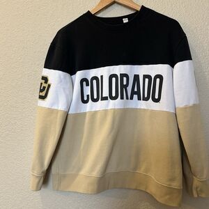 Tailgate Colorado Buffaloes University Sweatshirt Womens Medium Colorblock